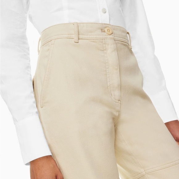 Aritzia Wilfred Maeve Cargo Pant Mid-rise twill cargo pants - Picture 4 of 13